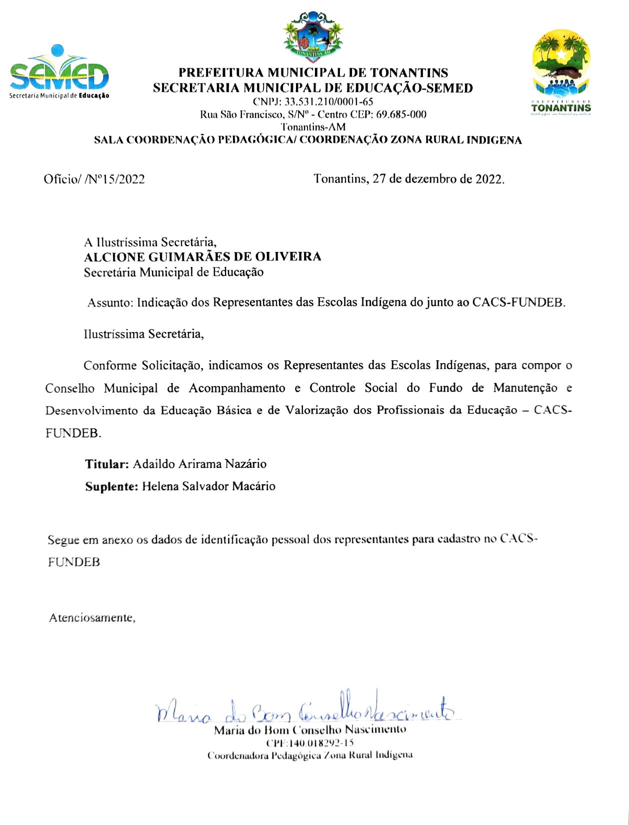 oficio 15 2022
