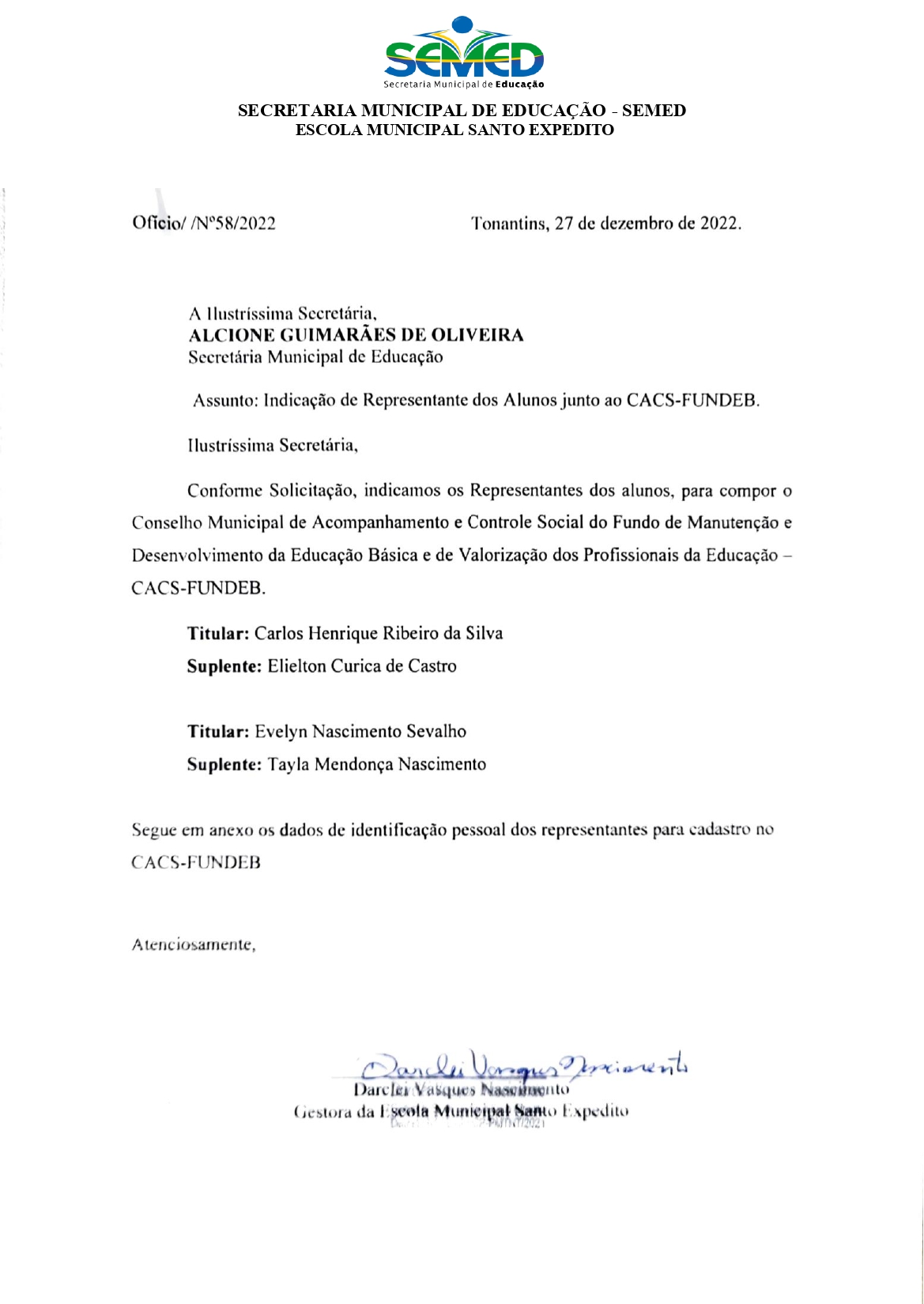 oficio 58 2022