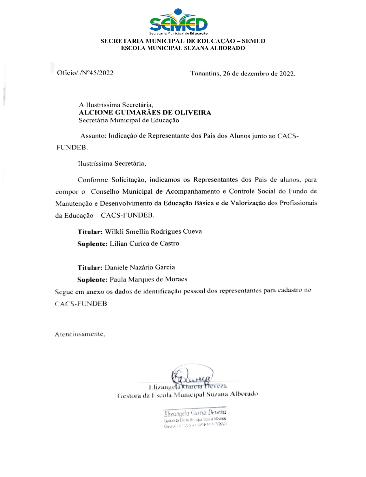 oficio 45 2022
